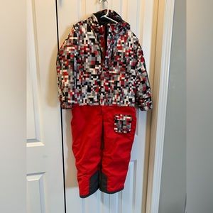 The North Face one-piece snowsuit (size 5)
